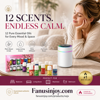 🔥Witte aromaverstuiver + set etherische oliën
