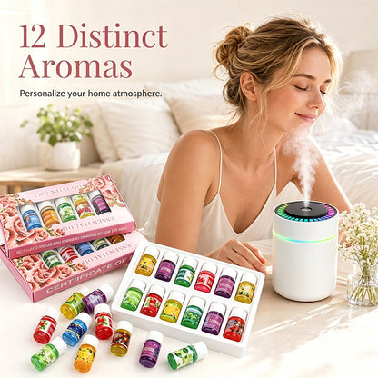 🔥Beperkte tijd 55% korting! 🎁🌺De frisse geur tilt je humeur op! 🌷12-delige set wateroplosbare etherische oliën