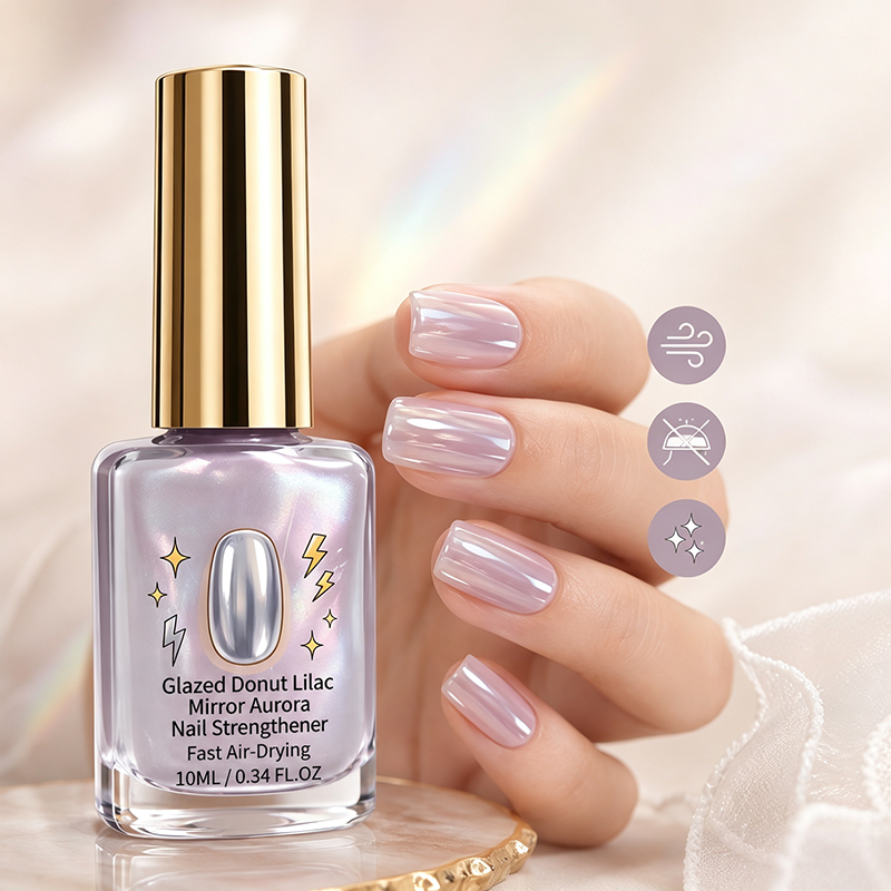 ????Buy 1 Get 1 Free!!! ?Lilac Glossy Mirror Nail Strengthener