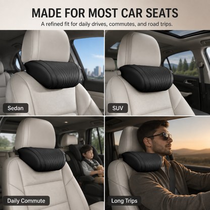 🚗💤 Relieve Driving Fatigue! Universal Memory Foam Car Headrest Neck Pillow, Ergonomic Support Auto Neck Cushion for Long Road Trips