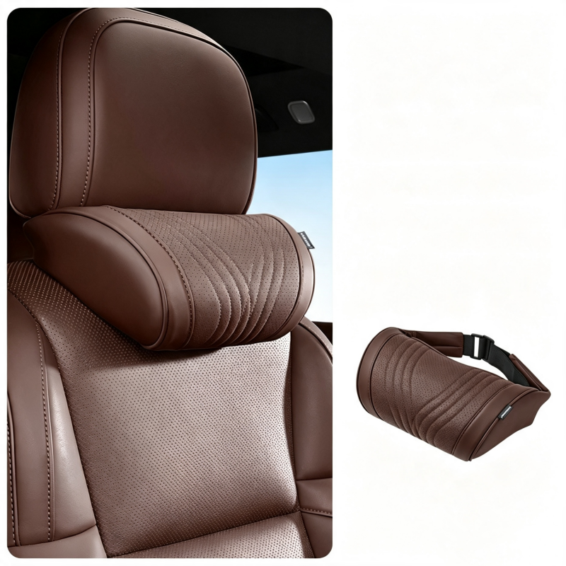 🚗💤 Relieve Driving Fatigue! Universal Memory Foam Car Headrest Neck Pillow, Ergonomic Support Auto Neck Cushion for Long Road Trips