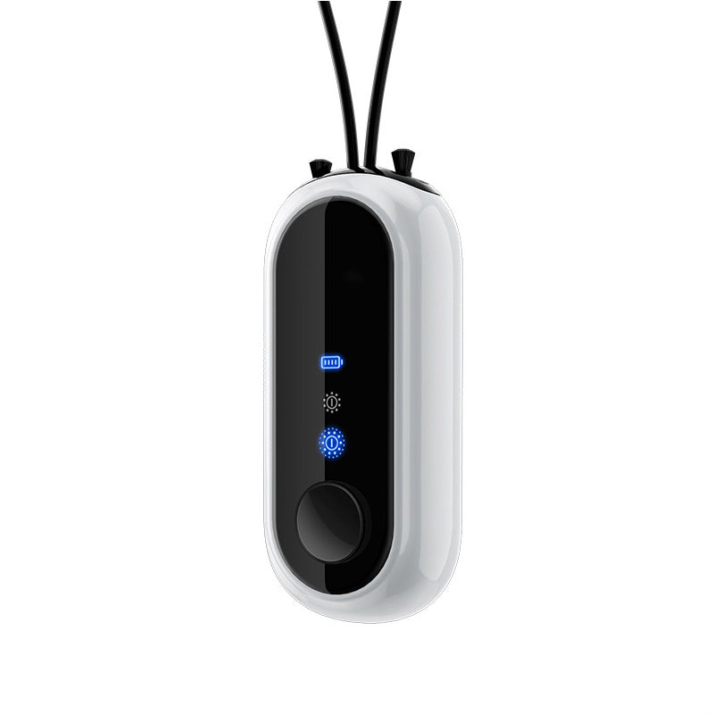 White wearable negative ion air purifier