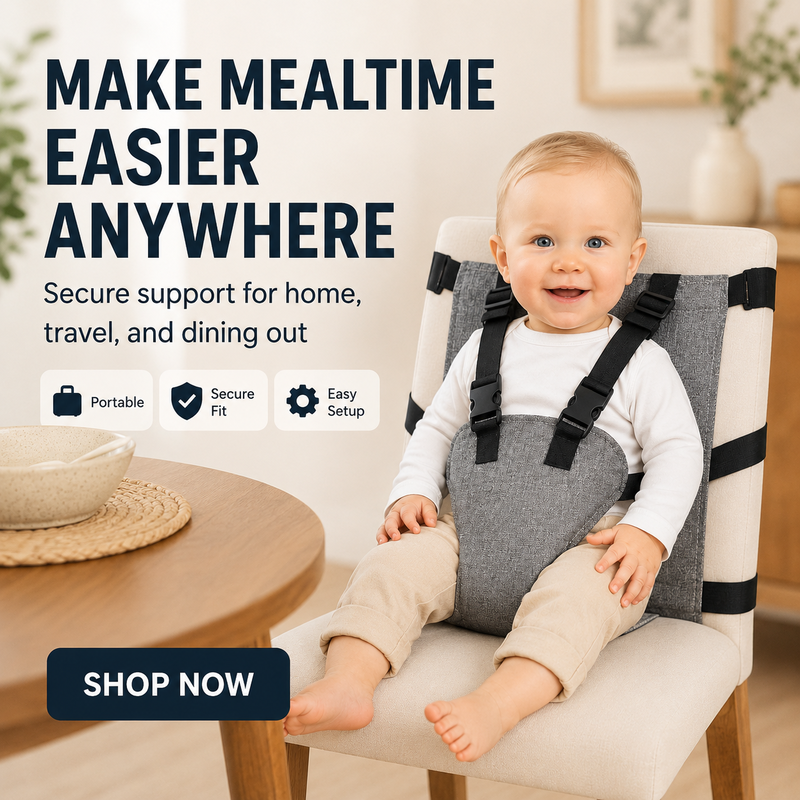 📢📢50% OFF !!⏰Portable Baby High Chair Safety Harness Strap