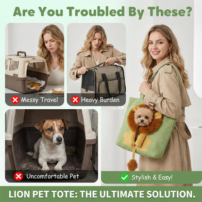 🥳 Hot Seller 🥳💞 Over 10,000 sold! Pet carrier! Features a head opening and lion-mane pattern, made from durable canvas. Travel in style—hurry and grab yours now! ✅