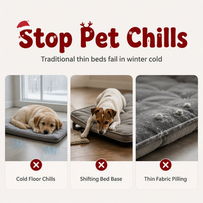 🎄Their Own Christmas Sleigh – Cozy Plush Pet Bed for Dogs & Cats