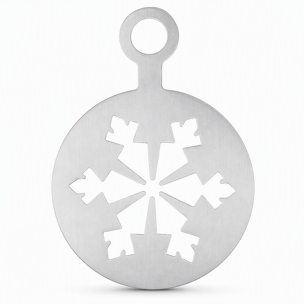 ☕ Stainless Steel Coffee Latte Art Stencil Template - Precision Powder Duster Mold 🍰